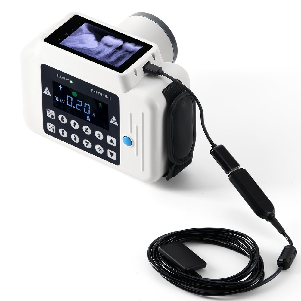 Dental X Mobile Unit Rayos Digital Machine LCD Screen System+Sensor 2 No Shield