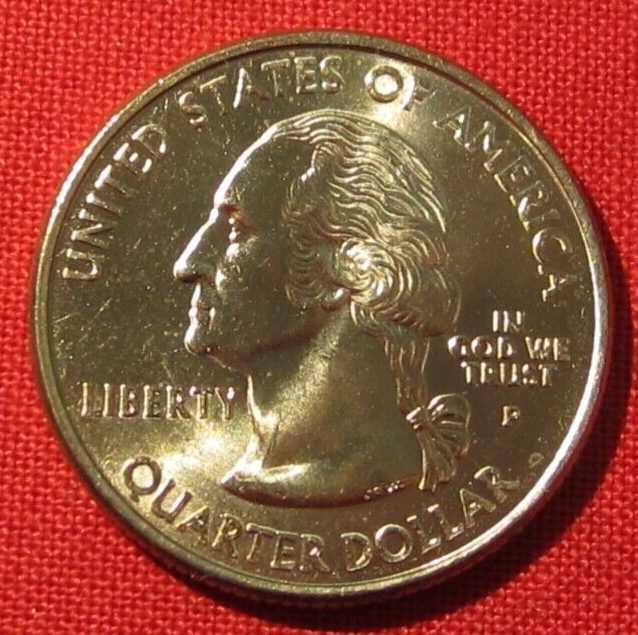 2000 P Massachusetts State Quarter -Uncirculated - Bright Silver Color