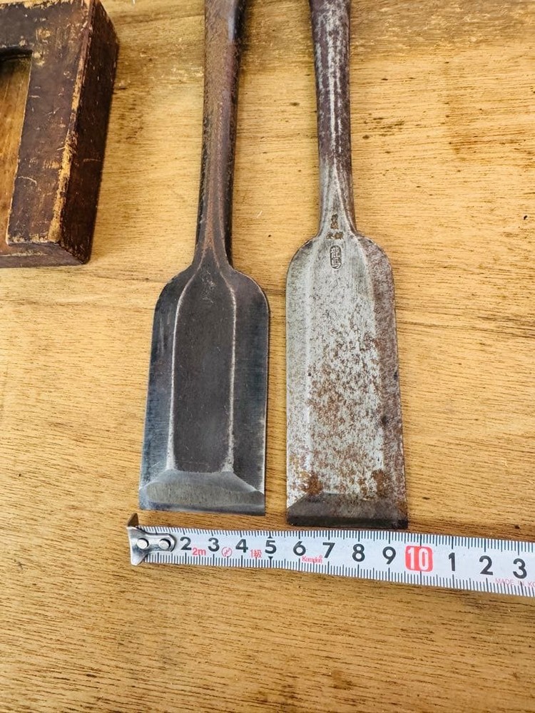 Ryoma Ouchi Compact Mortise Chisel Set 2pc Vintage Hand Tool Retro