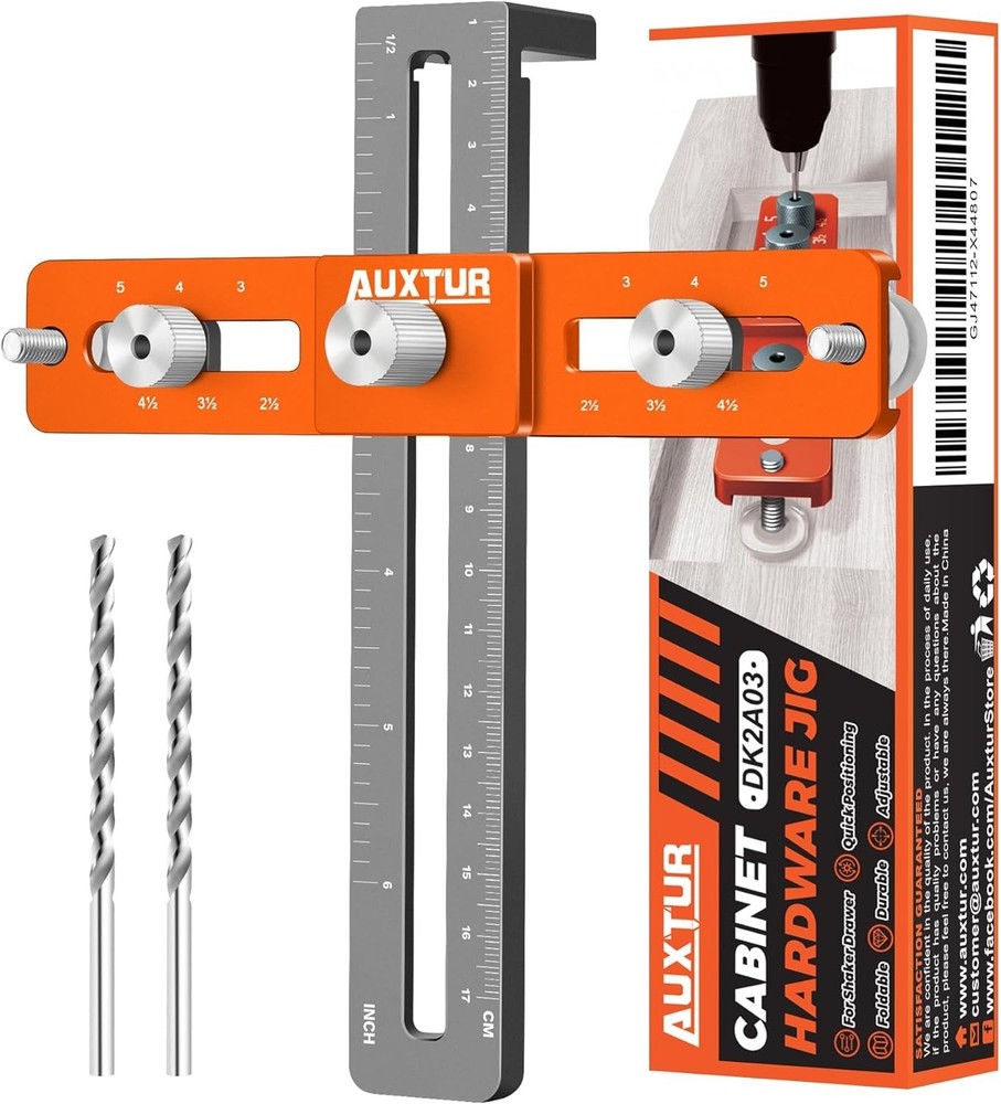 Cabinet Hardware Jig, Adjustable Cabinet Handle Template Tool with Alignment ...