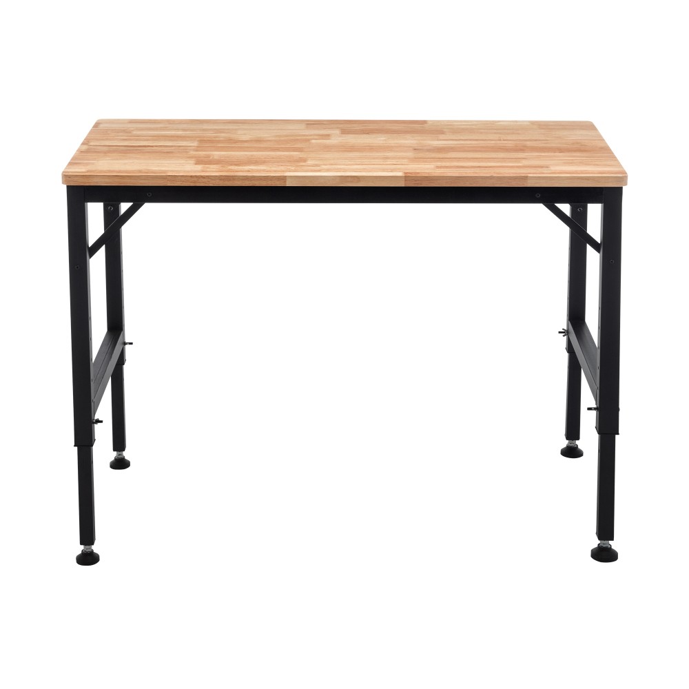 Heavy-Duty Adjustable Garage Workbench with Non-Slip Mat 2000-Pound Capacity