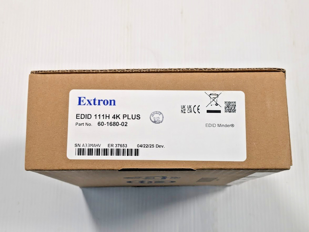 Extron EDID 111H 4K PLUS EDID Emulator 60-1680-02