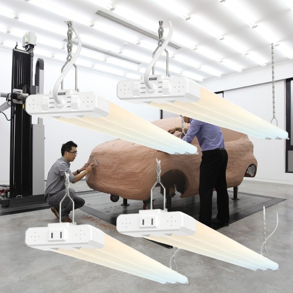 4FT Linkable LED Workshop Light 4000K-5000K-6500K 30-50W Adjustable Ceiling Lamp