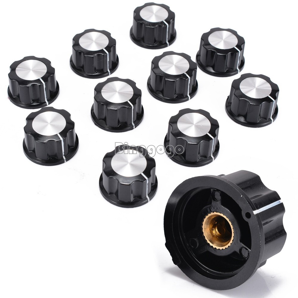5pcs adjustable 16mm top 6mm shaft insert turn slide potentiometer rotary knobs