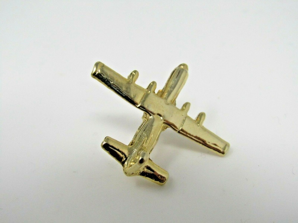 Airplane Pin Nice Gold Tone Design