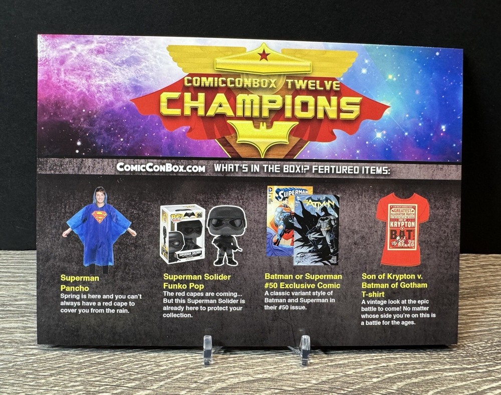 Superman DC Comics Superman Poncho NEW & SEALED in Box From Comic Con Box