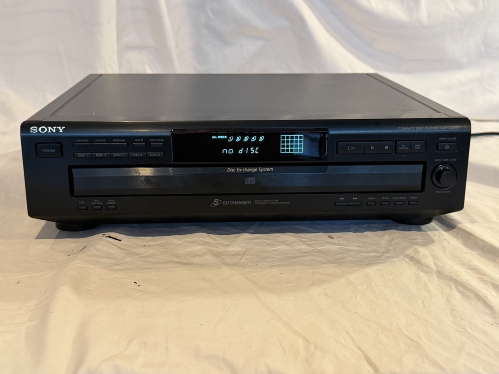 Sony CDP-CE215 5 Disc CD Changer Player - Good - Tested