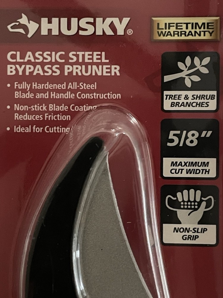 Husky 8" Bypass Pruner & 6" Micro Snips Pruning Shears 2 Pack