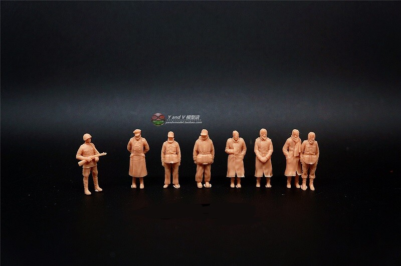 1/72 WW II Soviet"Arrest Captive"8 man group model(3D printed Soldier)