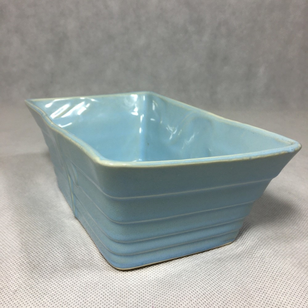 Ceramic Blue Rectangle Planter 8.25"