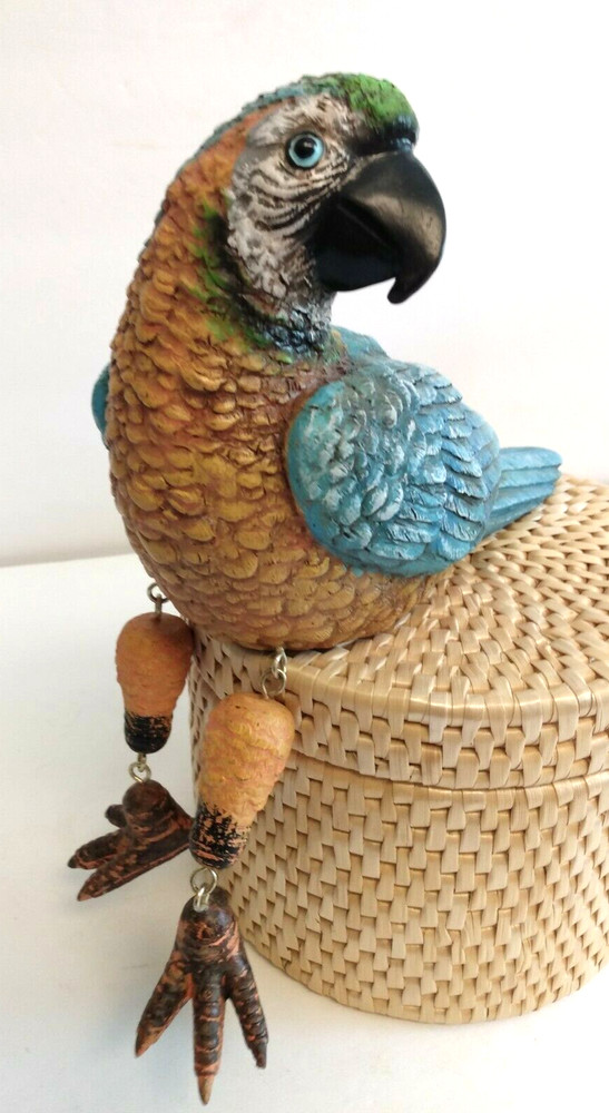 Shelf Sitter Multicolor Macaw Parrot Decorative Resin