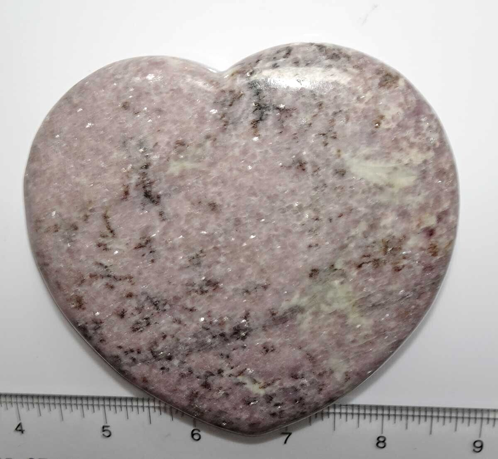 Lepidolite Large Heart Stone sc477