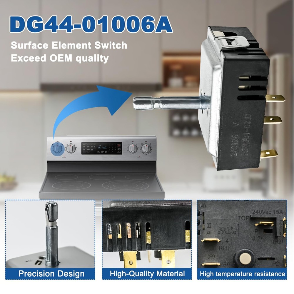 DG44-01006A Range Surface Element Switch with Samsung DG44-01006A Range Regul...