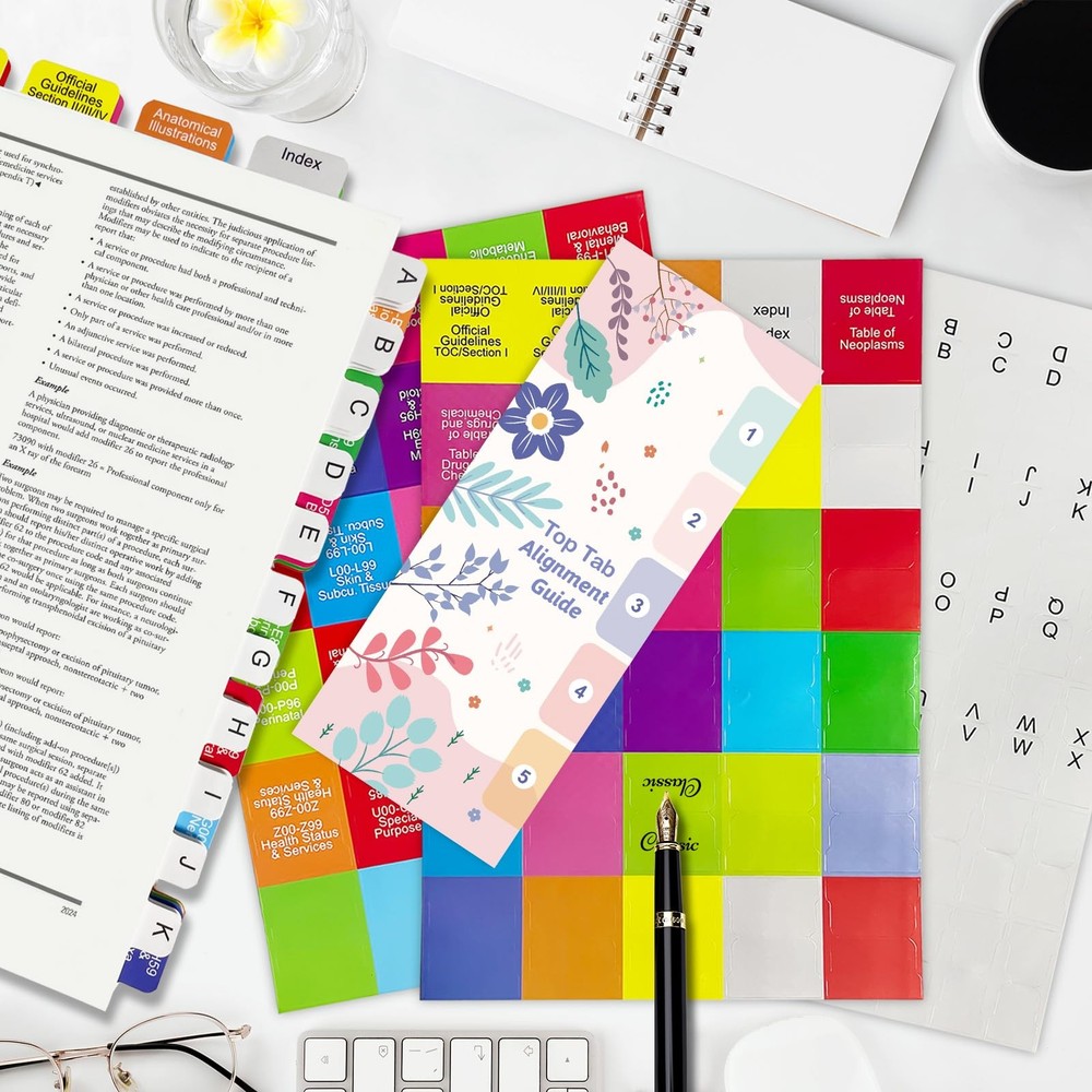 Index Tabs for ICD-10-CM 2025 AAPC Version, Complete Book Set with...