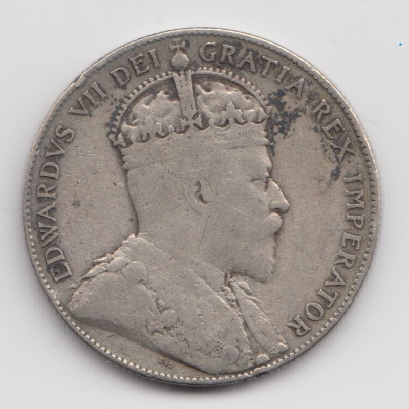 1909 Newfoundland 50 Cent Silver Coin