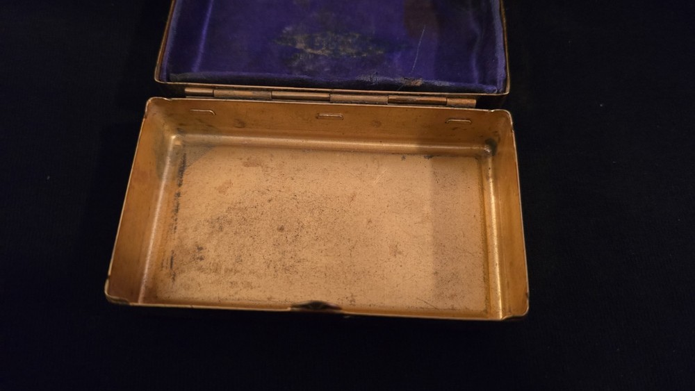 1930s Vintage Gillette Gold Tone Brass Case Only, Missing Lower Insert