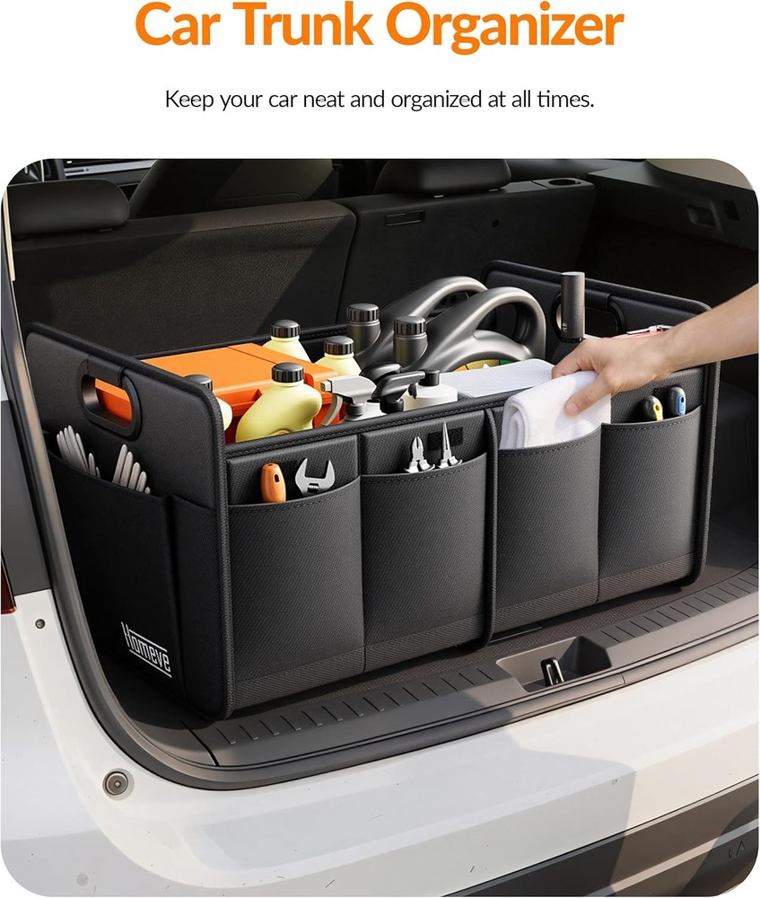 Trunk Organizer Car Storage Collapsible MultiCompartment Foldable
