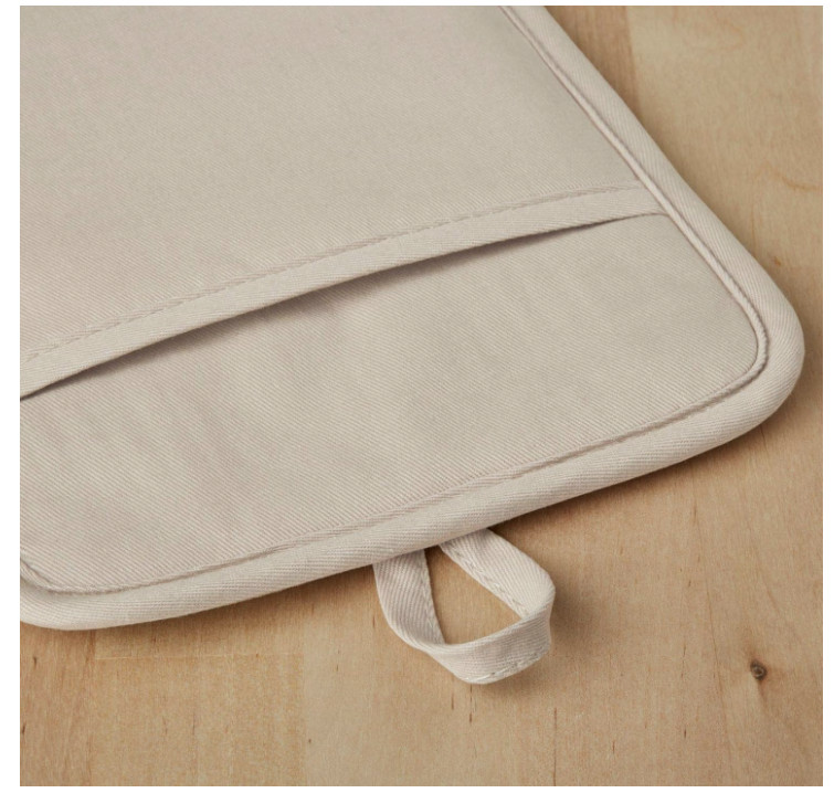 Ribbed Soft Silicone Pot Holder 2-Pack Set, Milkshake Tan, 7"x9"