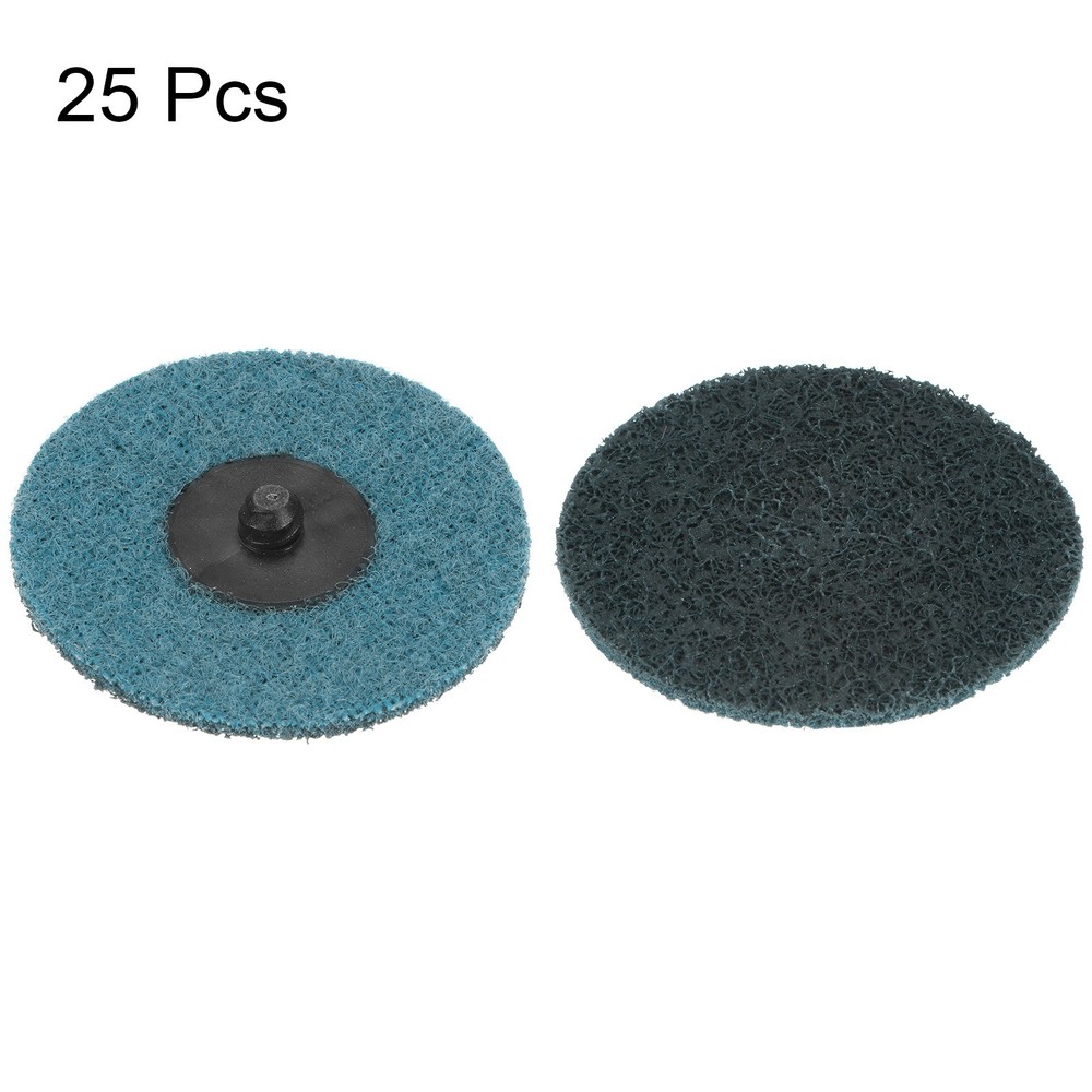 25pcs 3" 320 Grit Quick Change R-Type Sanding Discs, Blue