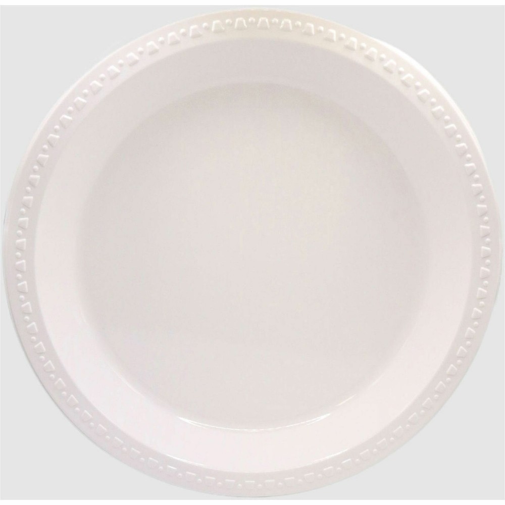 Tablemate Dinnerware Plate - Plastic - 10.25" - Sage, White (TM10644WH)