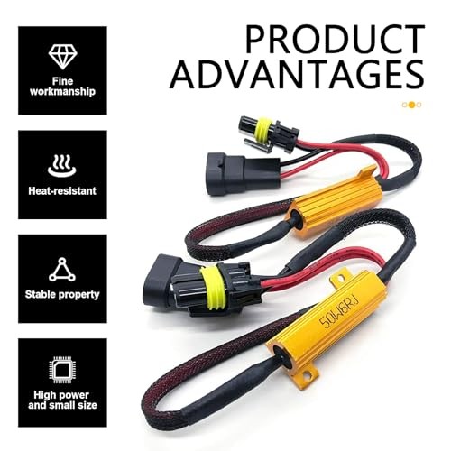 2 PCS Car Light Decoder, 9005 9006 Canbus Decoder, Copper Wire LED Load