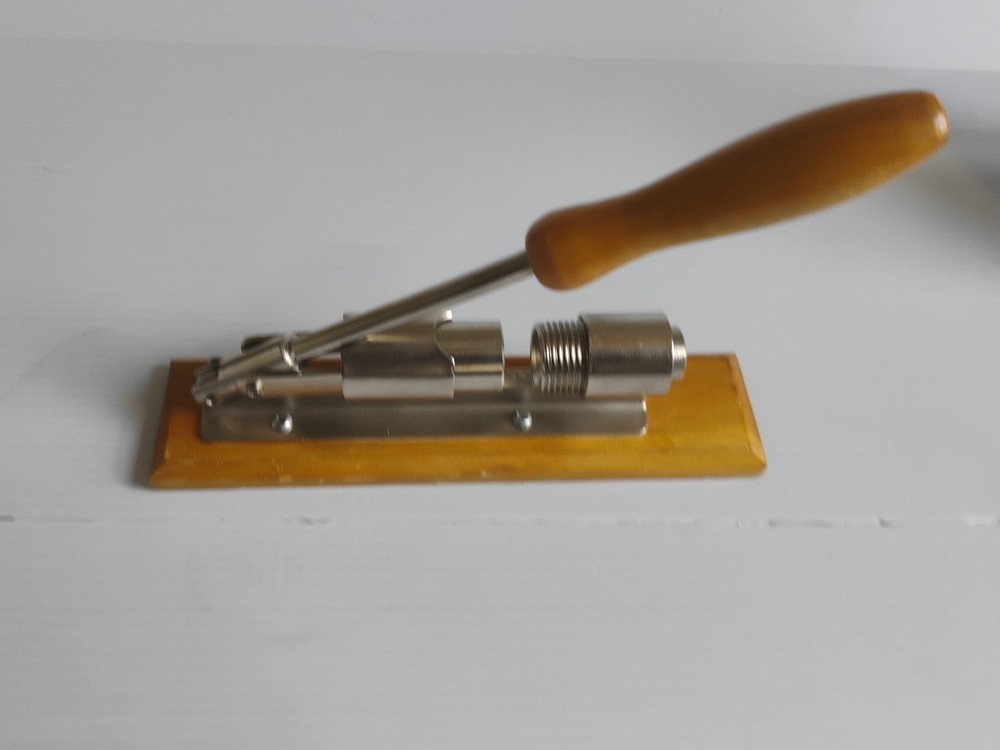 Heavy Duty Pecan and Nut Cracker Tool, Wood Base and Adjustable Handle, Easy Use