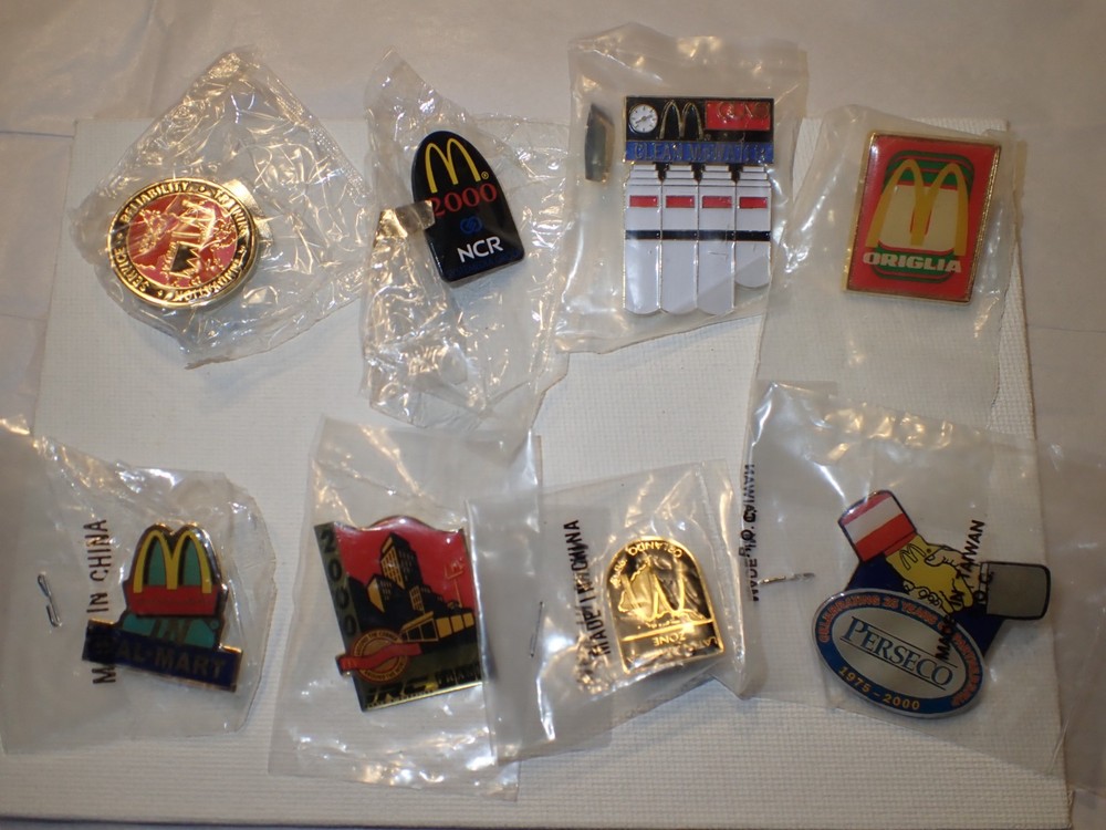 8 Assorted McDonalds Enamel Lapel Pins NIP NEW