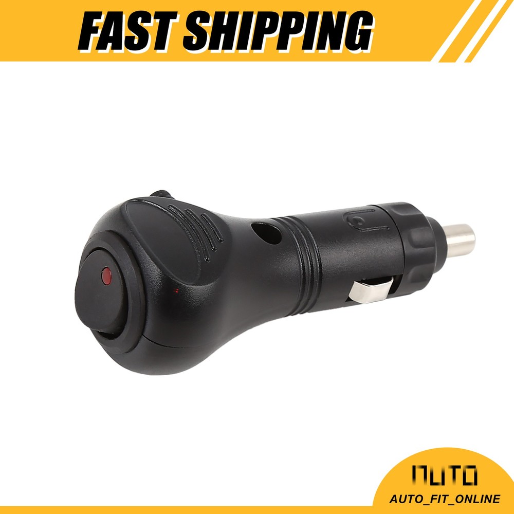ONE 12V Car Cigarette Lighter Switch Power Socket Plug w LED Indicator Universal