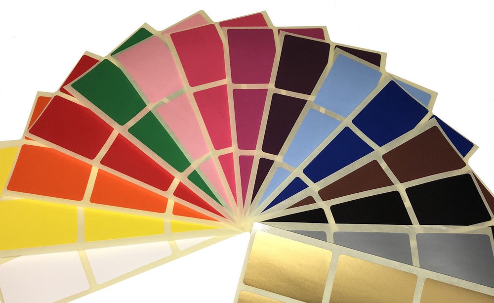 Large 50 x 70mm Rectangular - Colour Coded Stickers / Sticky Filing Labels