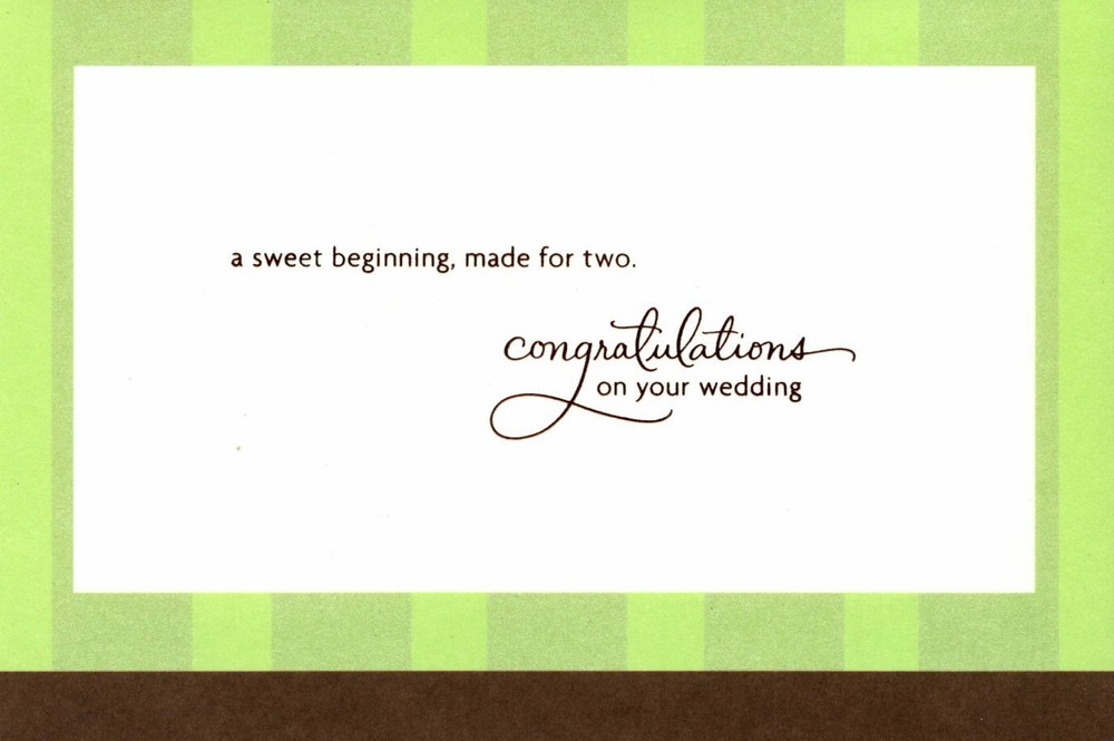 Congratulations Wedding Sweet Beginning For Two Theme Hallmark Greeting Card