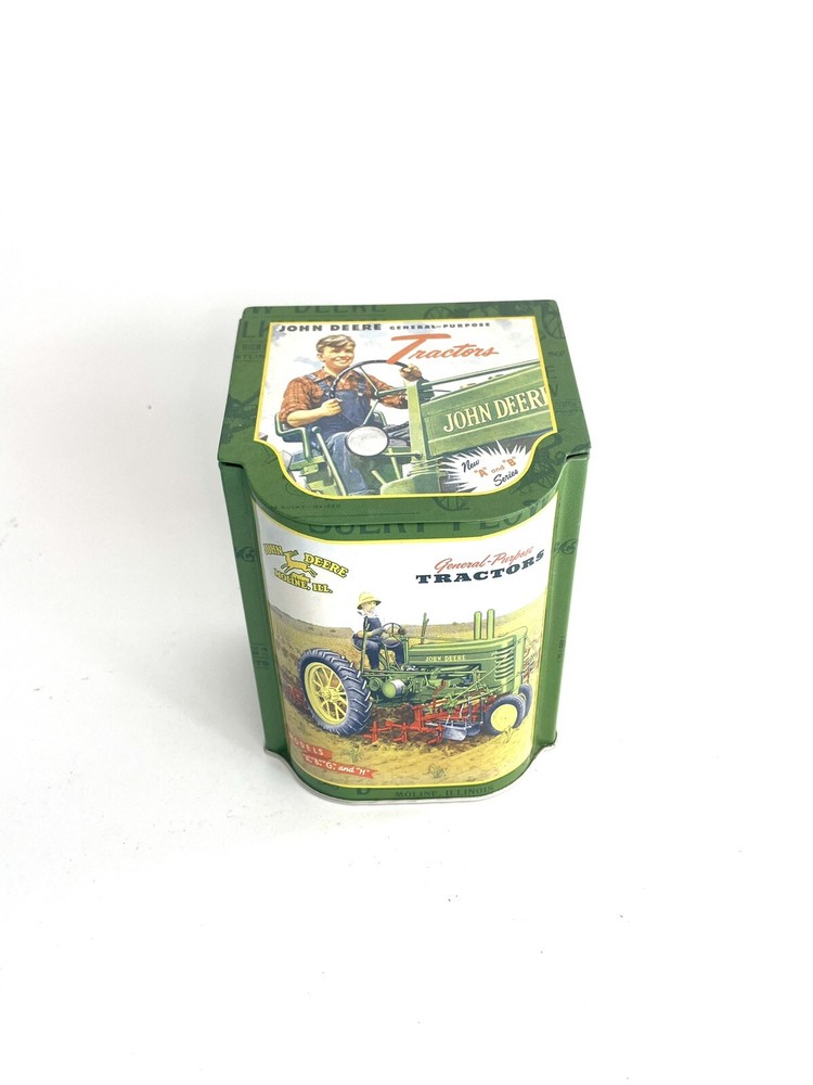 John Deere Collectible Tin Container Hinged Lid
