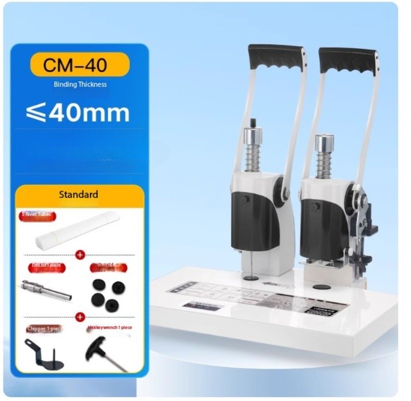 Manual Plastic Tube Crimping A4 Paper Punching Binding Machine