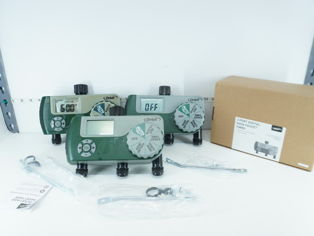 *PARTS ONLY* BUNDLE 3 ORBIT 56082 PROGRAMMABLE DIGITAL HOSE WATER TIMER