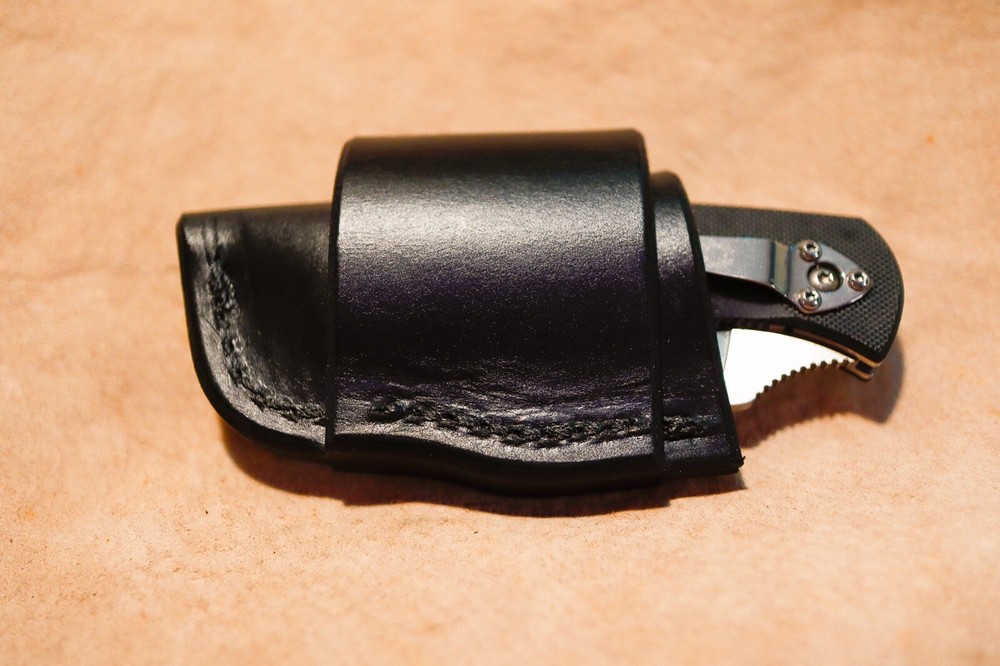 Custom Leather Crossdraw Sheath for Spyderco Persistence