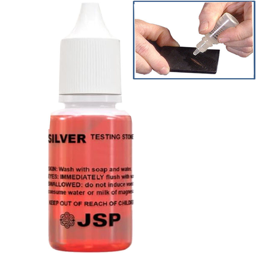 Fresh Silver Acid Testing Solution Silver 925 Test Scrap 1/2 Fl Oz.2 Bottles