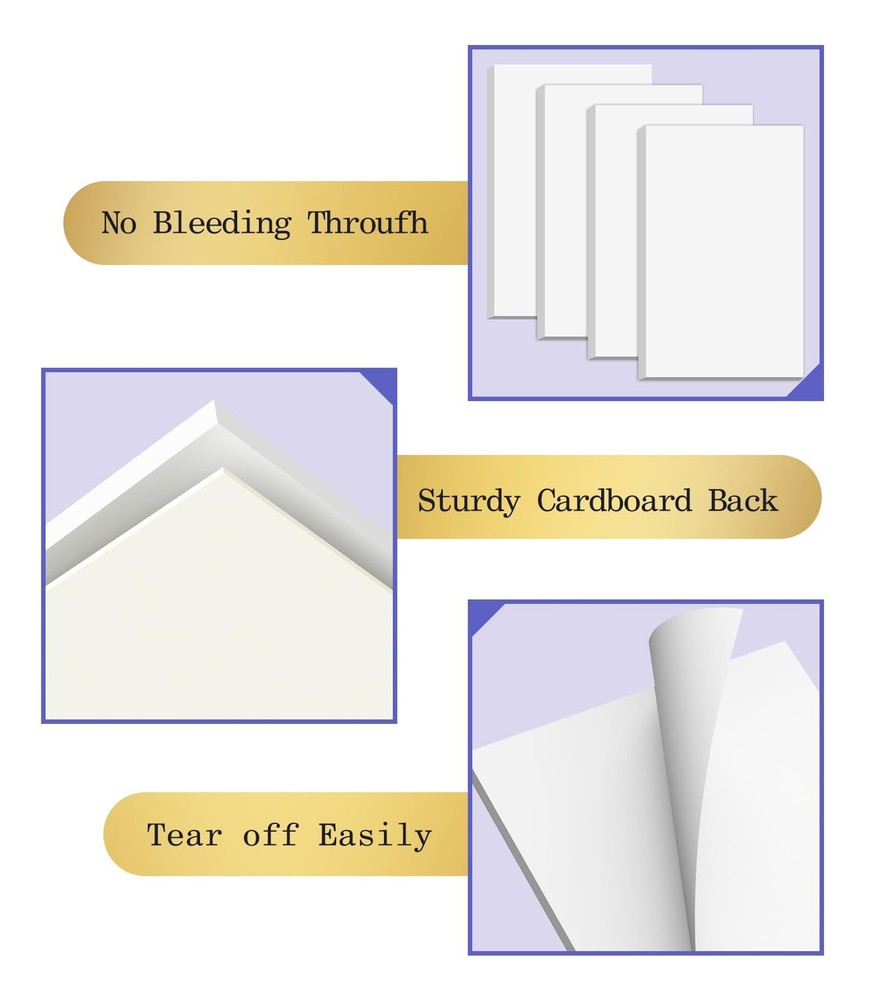Small Note Pads 3x5 Pocket Notepad, 10 Pack Server 3x5, White- 10