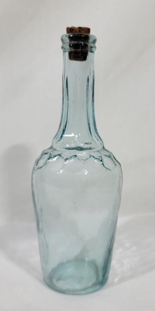 Antique Whittled Decorative Unmarked Bottle