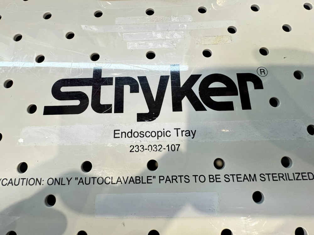 Stryker Endoscopic Sterilization Tray 233-032-107 Endoscopic Scope & Camera Tray
