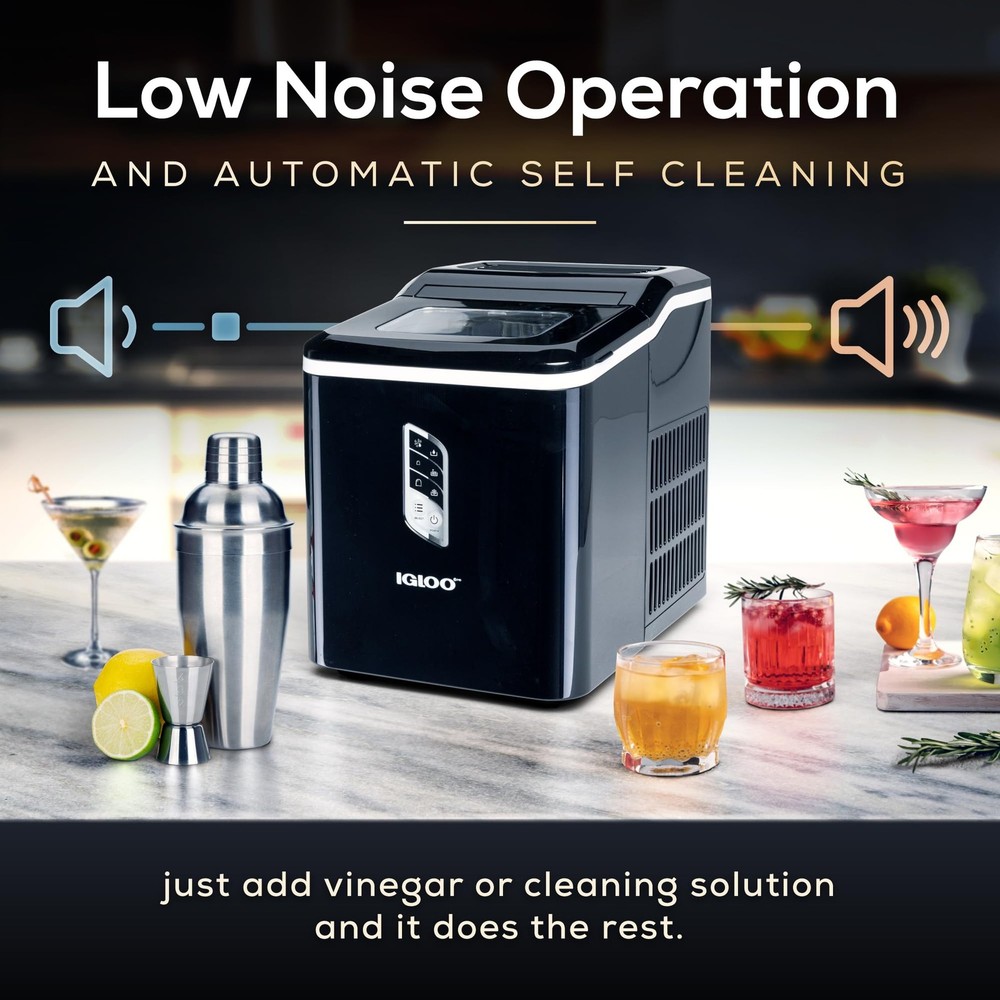 Handled Portable Ice Maker with Scoop - Ice Maker with LED Control Panel & 1 ...