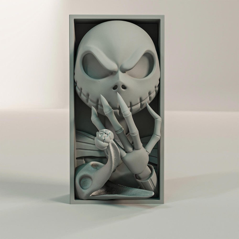 Jack Skellington Book Nook - Pumpkin King 3D Printed Bookshelf Insert