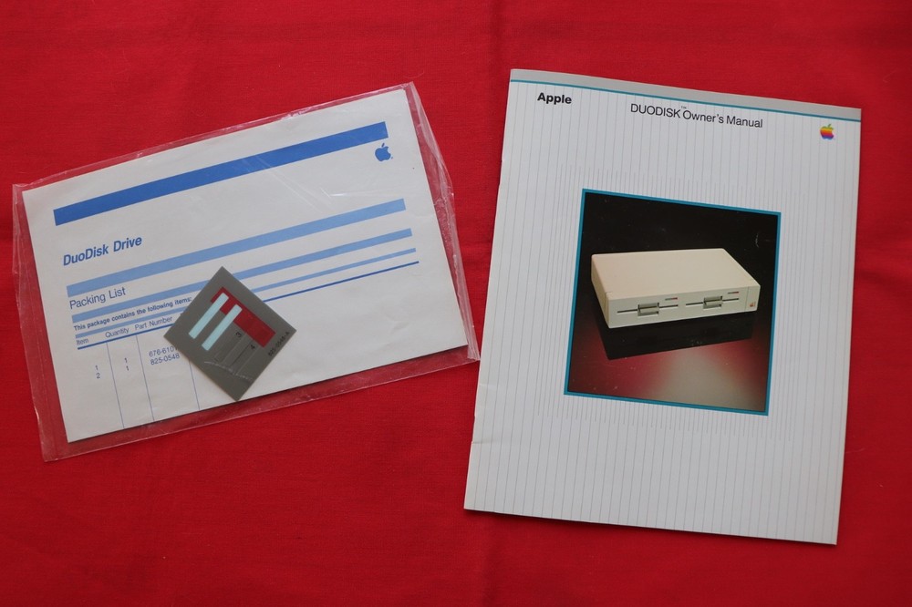 APPLE COMPUTER DUODISK OWNER’S MANUAL PLUS PACKING LIST