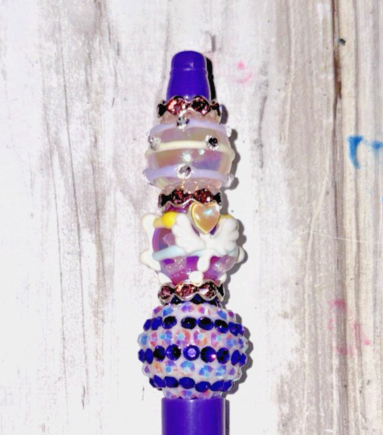 6 Handcrafted FANCY Beaded Pens-