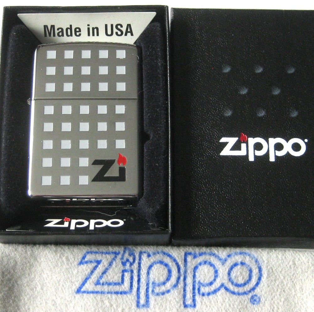 ZIPPO PREVIOUSLY COLLECTED Not Used  Zi SQUARES Lighter FLAME   2011
