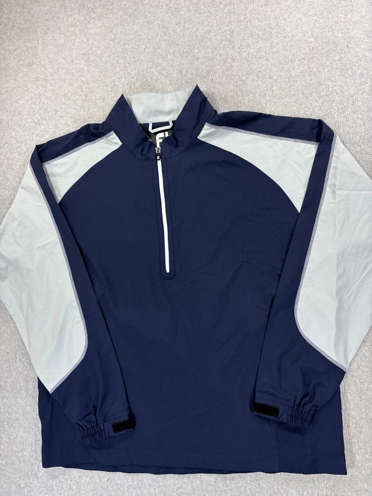 Footjoy Performance Half Zip Long Sleeve Golf Pullover (Men's XL) Blue