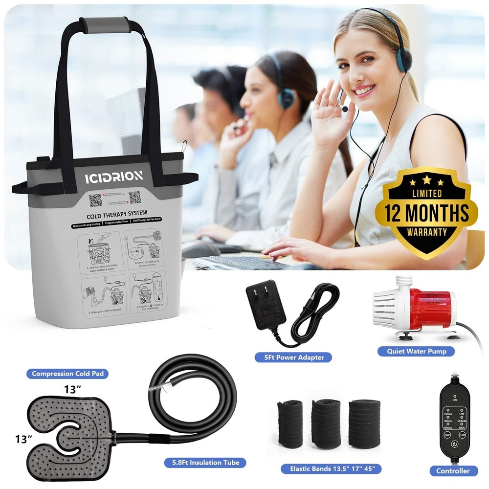 Cold Therapy Machine, Programmable Ice Machine for Hip After Surgery, Portabl...