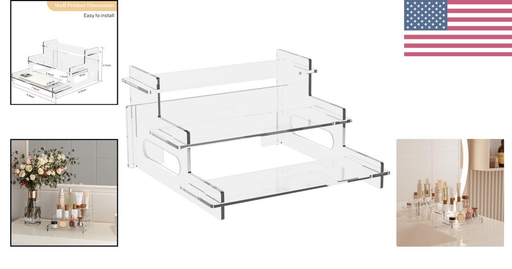 Versatile Acrylic Display Stand - 3-Tier Organizer for Desserts & Figures