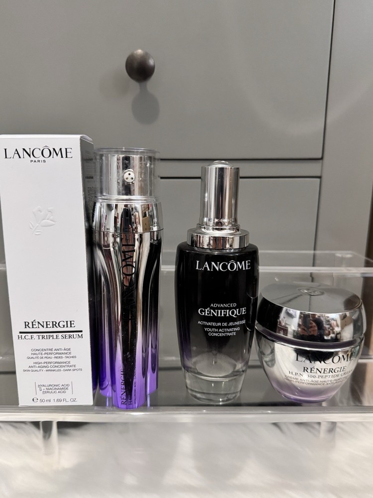 Empty Lancome^ Skincare Bottles Gift Set