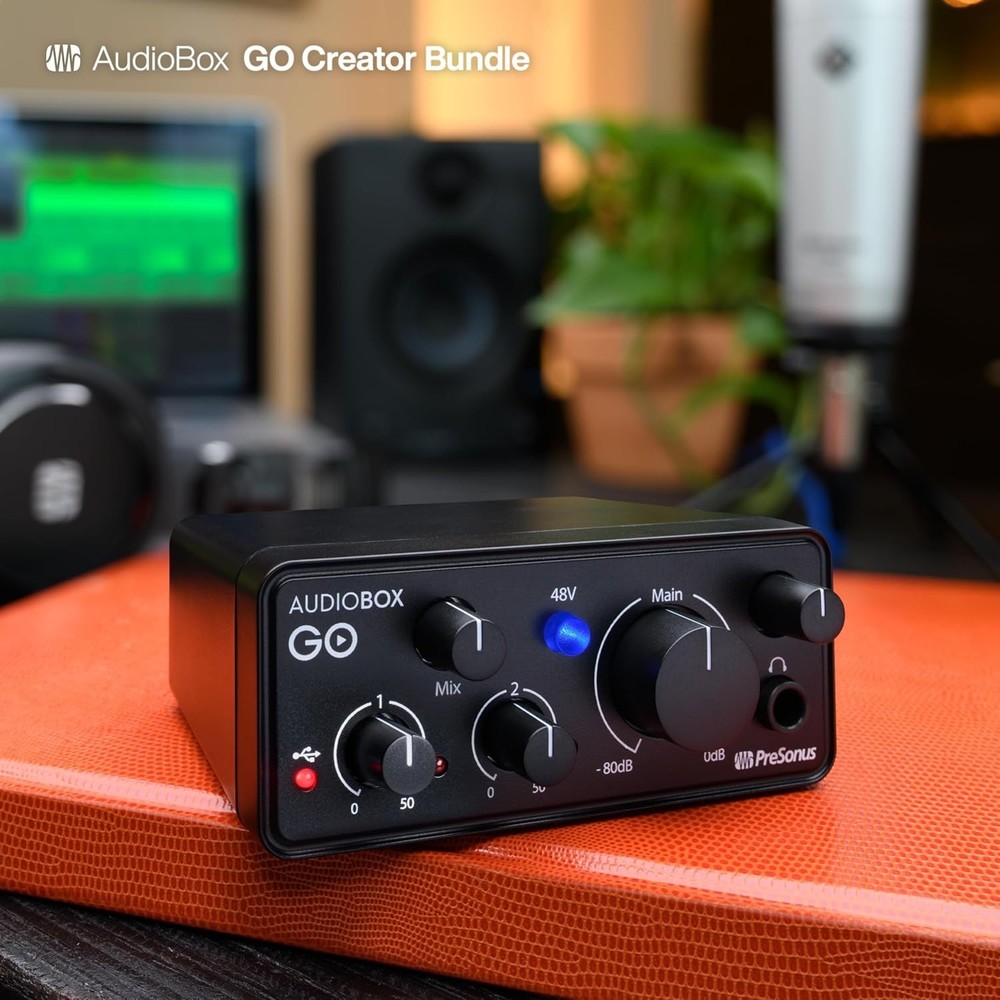 AudioBox Go Creator Complete Studio Recording Bundle with USB Audio 96K Interfac