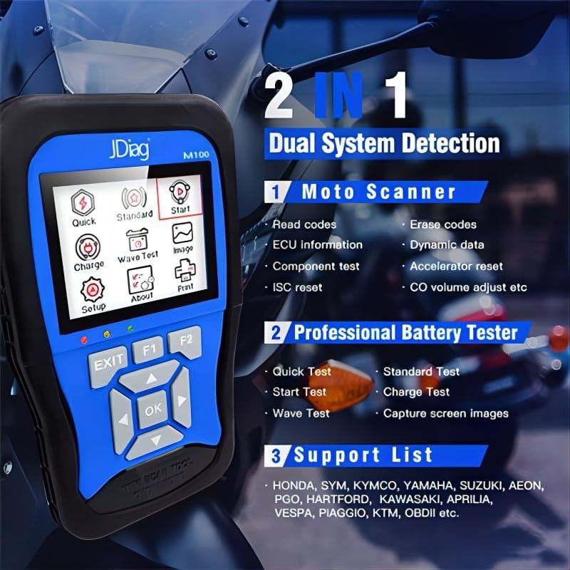 JDIAG M100 Full Version Motorcycle Diagnostic Tool Professional Moto Scanner