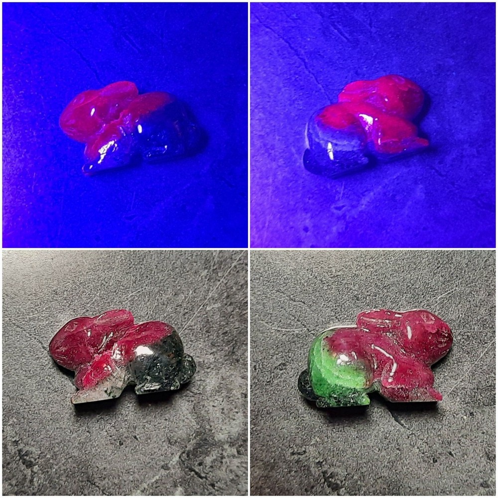 🐇 40.32ct Natural Solid Ruby-Zoisite Rabbit Gem Carving/Figurine 🐇